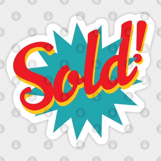 Sold sticker top